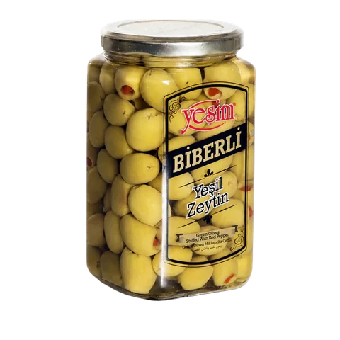 Yeşil Zeytin Biberli 400GR 231-260 L