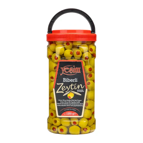 Yeşil Zeytin Biberli 1250GR 231-260 L