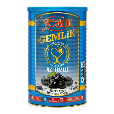 Gemlik Siyah Zeytin Salamura 800GR 261-290 M