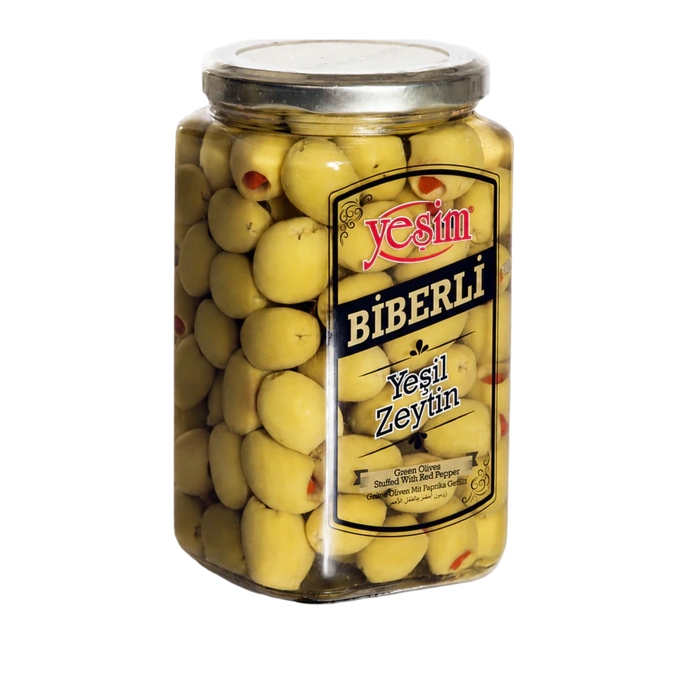 Yeşil Zeytin Biberli 400GR 231-260 L