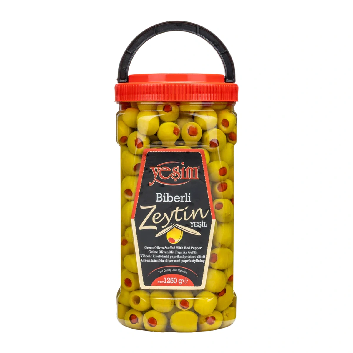 Yeşil Zeytin Biberli 1250GR 231-260 L