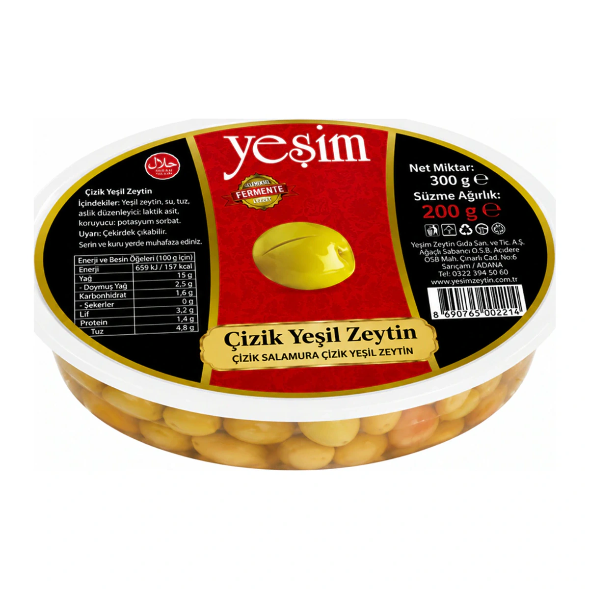Yeşil Zeytin Çizik Vakum 700GR 291-320 S